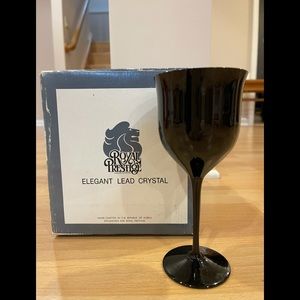 Royal Prestige black crystal wine glasses set of 8